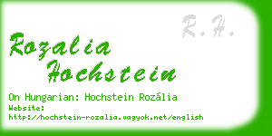 rozalia hochstein business card