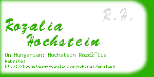 rozalia hochstein business card